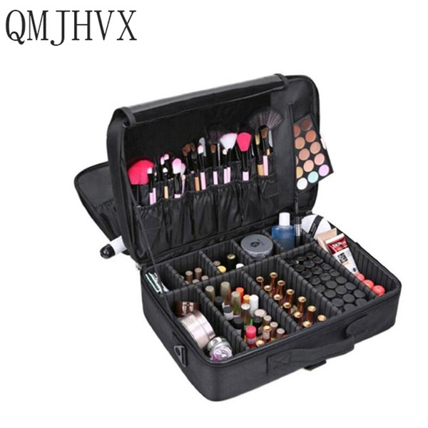 Makeup Artist Travel Accessories Professional Beauty Cosmetic Case for Cosmetic Bag Semi-permanent Tattoo Nails Multi-Lay Luggag