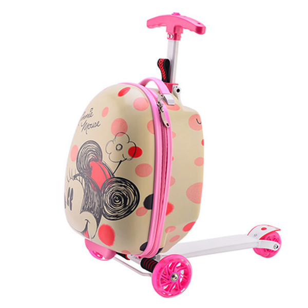 Lightening wheel children's luggage skateboard pull rod box 16-inch luggage boy and girl's baby travel boarding box