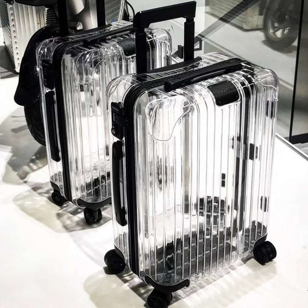 Latest fashion The New Transparent suitcase,20/22/24/26inch size PC Rolling Luggage bag,Universal wheel,Storage Box,