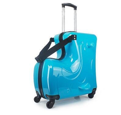 Riding suitcase Children Trolley Suitcase Children Travel Spinner carry on wheeled Luggage case Rolling truck for kids