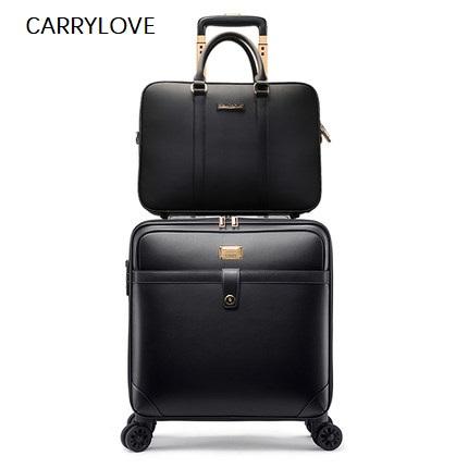 Private custom business trip travel16/18/20/22/24inch Pvc Handbag and Rolling Luggage Fashion, high quality Travel Suitcase