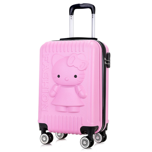 Gift trolley case,Cartoon cat suitcase,Cartoon Luggage,24 inch Universal wheel trunk,20 inch Boarding box,Fashion Trip valise