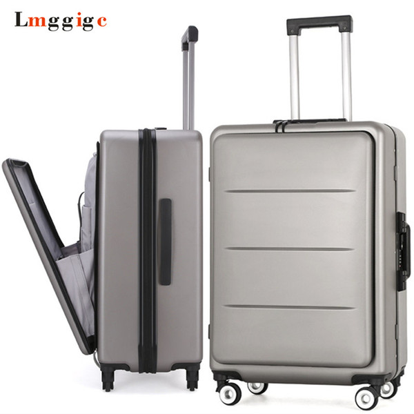 Upscale PC Travel Suitcase Case,Rolling Luggage with Laptop bag,Universal wheel Trolley box, Men Business File package