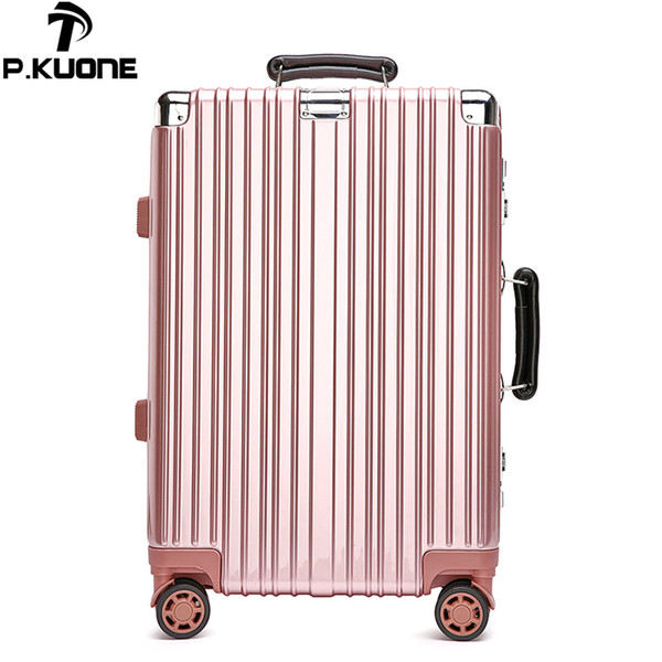 Suitcase ABS+PC stripe luggage set series 22 24 inch trolley suitcase travel bag luggage bag Rolling with spinner wheel