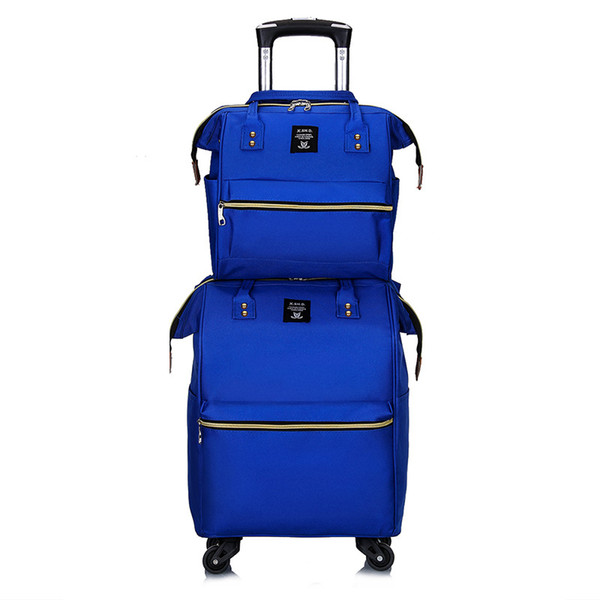 Oxford cloth luggage case, Nylon suitcase,Fashion Trip Bag,Universal wheel High Quality Two-Piece package bale