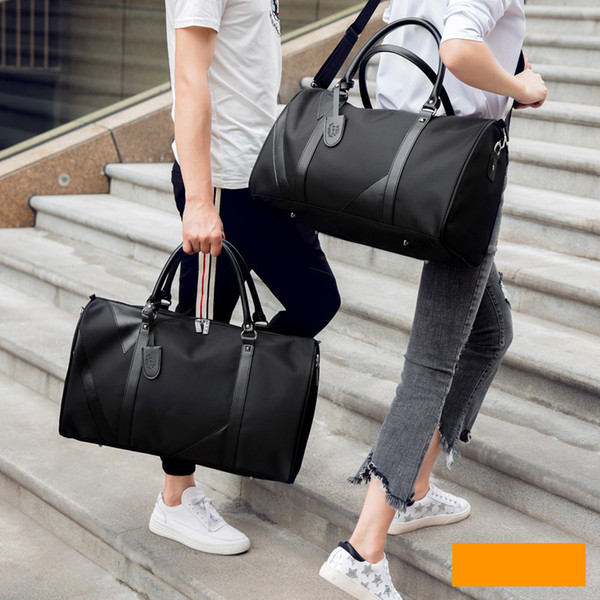 2018 New Casual Waterproof Nylon Men Travel Bags Overnight Duffel Bag Weekend Travel Large Tote Crossbody Bags Wholesale