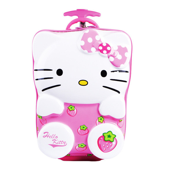 18Inch Girls 3D Hello Kitty Suitcase On Wheels/Kids ABS Hardside Travel Luggage/Children Cartoon Brand Trolley Case School Bags