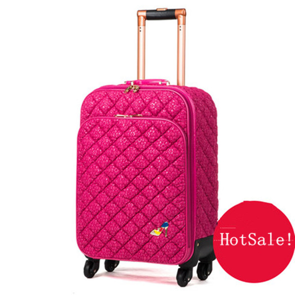 Fashion lace travel bag female universal wheels trolley luggage bag suitcase luggage gossip,euro faashion style 16inch