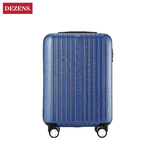 DEZENS ABS+PC film zipper travel luggage suitcase 20 inch with universal wheel