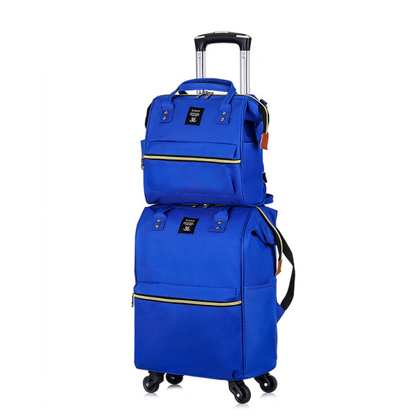 Oxford cloth luggage case, Nylon suitcase,Fashion Trip Bag,Universal wheel High Quality Two-Piece package bale