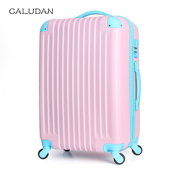 CALUDAN New Fashion Rolling Luggage bag,Women Travel Suitcase,Universal Wheel ABS Trolley Case,20