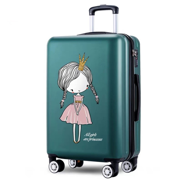 Women Lovely travel suitcase 20inch boarding box 26 Inch Rolling Luggage girls Spinner Travel bag Trolley Suitcase carry on case