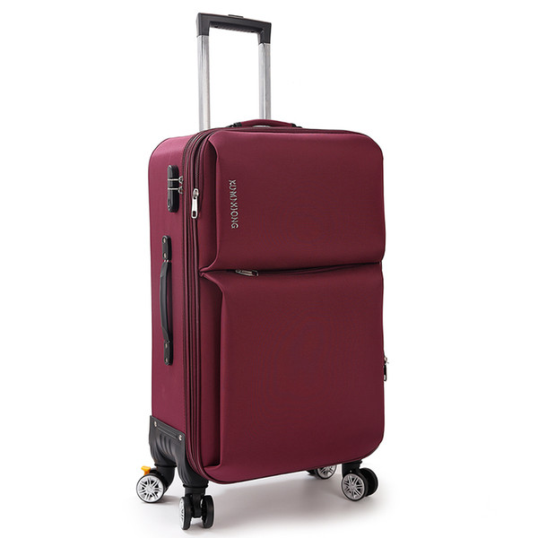 oxford Students rolling luggage spinner 20/22/24/26 inch Carry Ons Trolley High capacity Travel Bag Men suitcase wheels