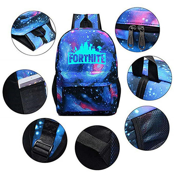 FORTNITE Game Luminous School Bag For Girls Boys Student Noctilucent Backpack Notebook Laptop Backpack Fornite Bookbags Bag