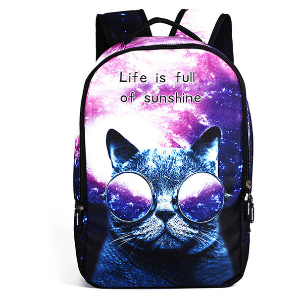 2019 fashion luxury small brand backpack zipper student bag Trend animal star cat backpack Travel bag women backpack for students