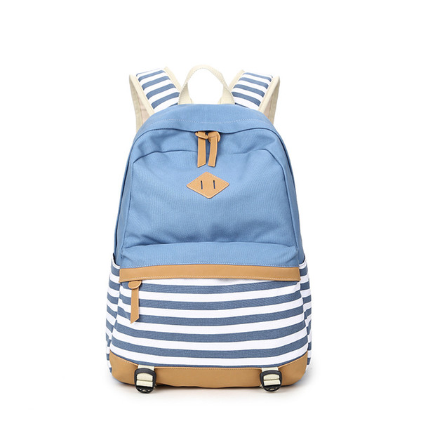 Fashion sports designer mini Canvas backpack female fashion Korean print handbag new middle school student bag striped canvas backpack