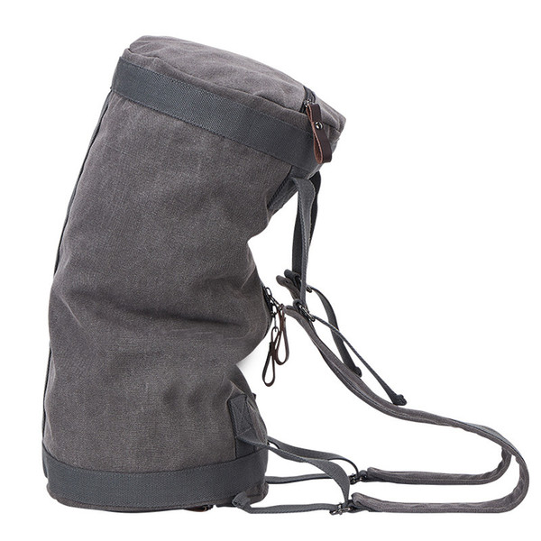 Fashion backpack outdoor sports bookpack large capacity fitness bag canvas travel unisex bucket bag