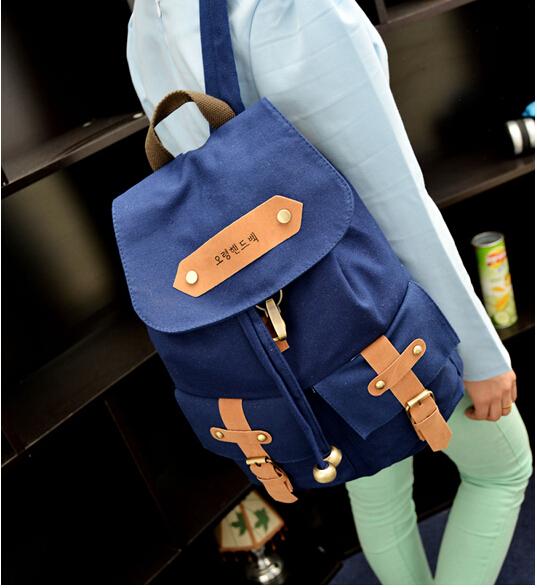 Cute Women's Vintage Canvas Satchel Backpack Rucksack Shoulder School Bag