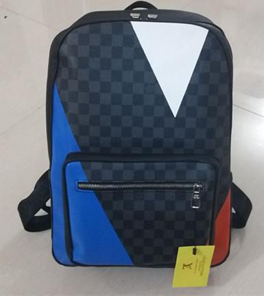 Best selling European fashion brand designer men's backpack high quality three color bag free shipping fast delivery