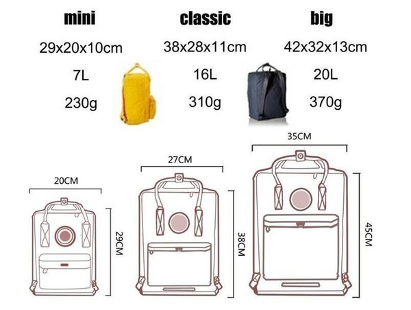 sweden couple backpack classic mini rucksacks unisex canvas students shoulder Student bags handbags Schoolbag Girl boy drop shipping