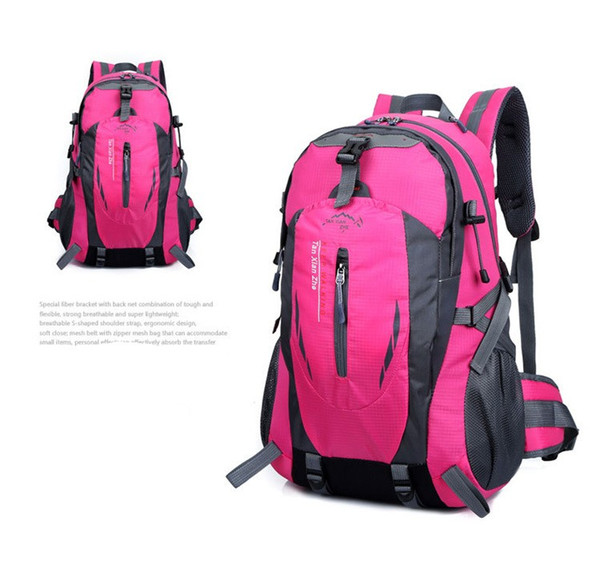 Wholesale High Quality Waterproof Women&Men Travel Backpack Outdoor Mountain Camping Nylon Mochilas Fashion Climbing Hiking Rucksack