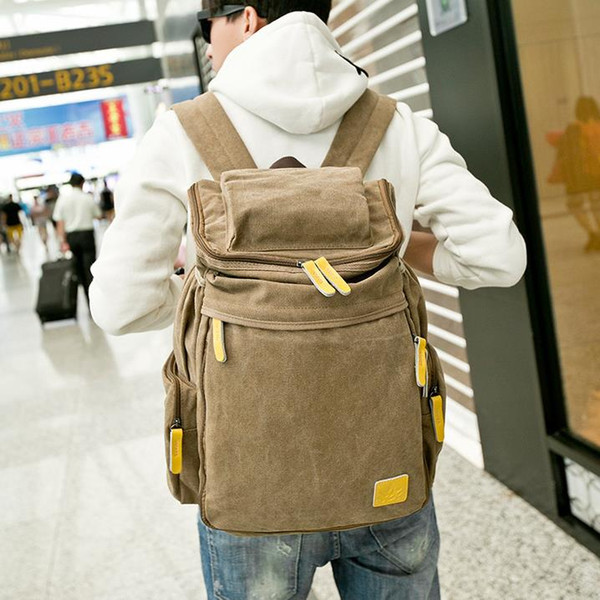 Hot Mens Retro Leisure bag Retail canvas Shoulder Bags Leisure Schoolbag Messenger Bag Computer leather Male bag Wholesale And retail D356