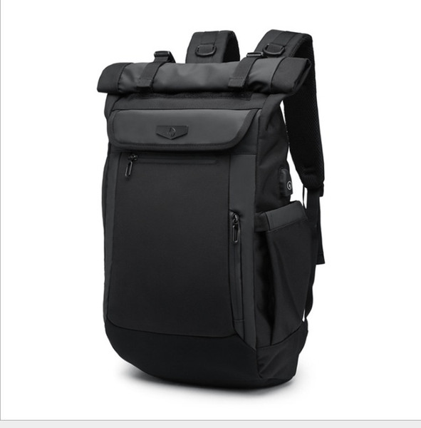 The new oxford cloth double shoulder bag male creative style computer backpack usb charging casual waterproof travel backpack 9066