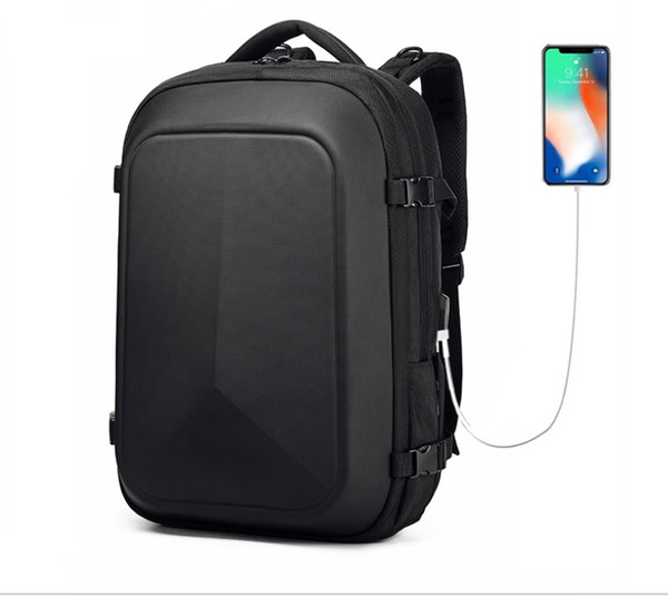 The new oxford cloth double shoulder bag creative style computer backpack usb charging casual waterproof High capacity travel backpack 9082