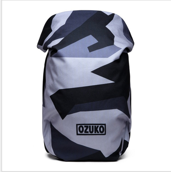 The new oxford cloth double shoulder bag creative style 15 inches computer backpack usb charging casual waterproof travel backpack 8638-1