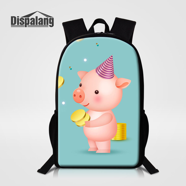 16 Inch School Bag For Teenage Girls Animal Pig Cartoon Printed Backpack To School Women Travel Shoulder Bagpack Children Daily Daypack Pack