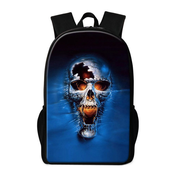 New Arrival Student Backpacks For Teenage Girls Boys Skull Printed Travel Shoulder Bag Top Quality School Bags Bookbag Children Daily Rugtas