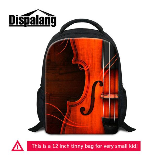 12 Inch Small Backpack For Kindergarten Violin Printing School Bags For Preschoolers Children Daily Daypacks Girls Boys Mochila Rugtas Pack