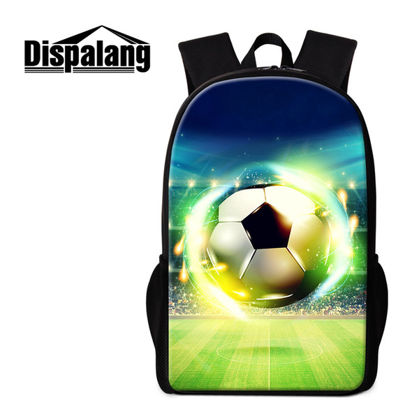 Soccer Backpack for Boys Primary Students Sports Bookbag Football Print Lightweight School Bag Children Outdoor Back Pack Coolest Rucksacks