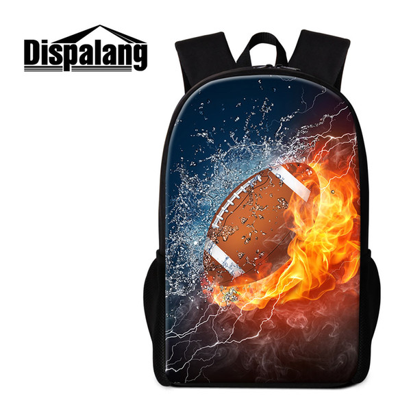 Fashionable Schoolbag for Teens Trendy 3D Football Pattern on Bookbags for Children Notebook Bag for College Student High Fashion Satchel