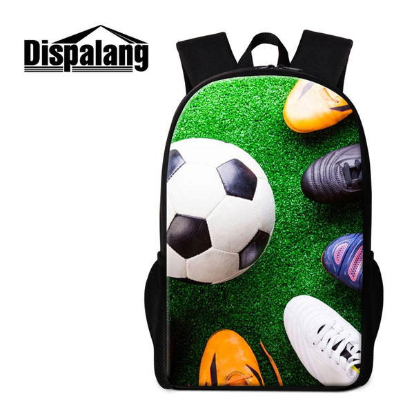 Coolest 3D Print Football on School Bags for Boys Fashion Backpacks for Teenagers Men's Stylish Lightweight Cute Double Shoulder Back Bags