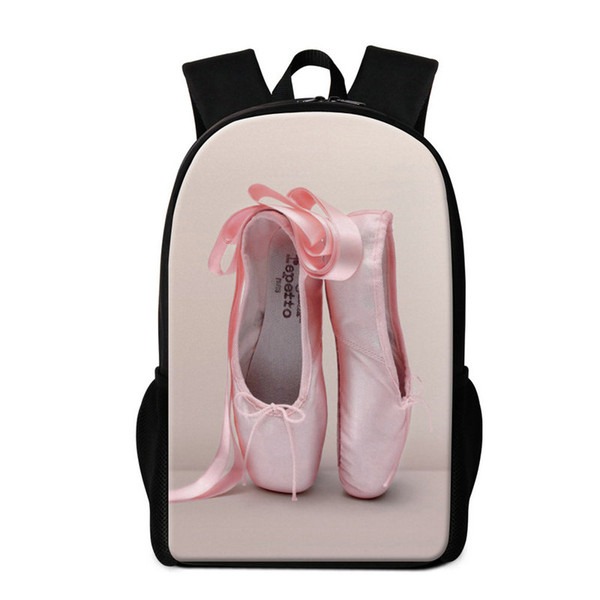 Cute Teen Girls Backpack Ballet Design School Bookbag Fashion Pink Rucksack Children travel Back Pack Primary Students Schoolbag Day Pack