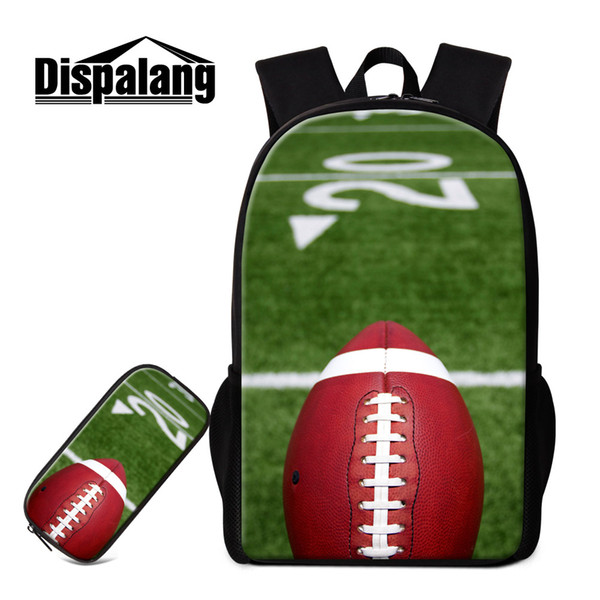 Cool Backpack for Teenager Boys Rugby Printing School Bag Pencil Case for Children Sports Style Backpack for Children Day Pack Drop Shipping