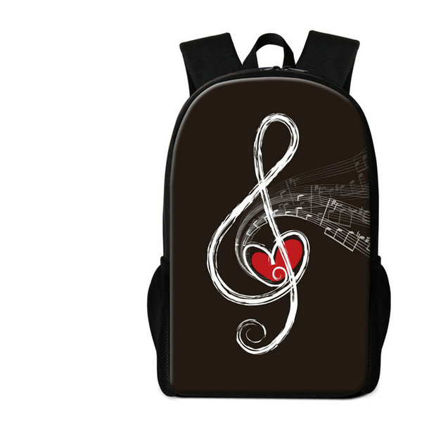 Musical Note Printing School Bags For Primary Students Women Men Fashion Hip Hop Backpack Children Personalized Mochila Girls Rugtas Bagpack