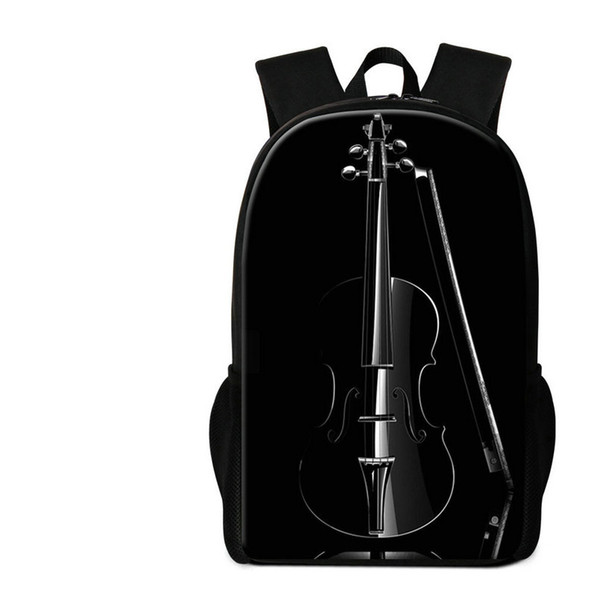 Violin Printed School Backpack For Teenagers Music Schoolbags Bookbags For Elementary Students Women Traveling Bagpacks Rugtas Child Mochila