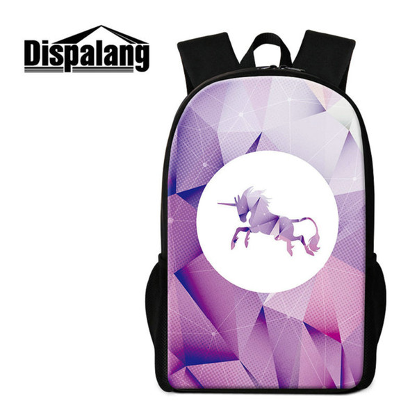 Unicorn Printing School Bags Bookbags For Teenage Girls Boys Diamond Pattern Backpack For Children Daily Daypacks Kids Big Bagpack Sac A Dos