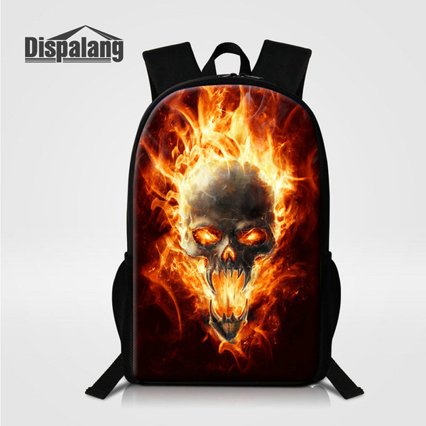 Skull Children Backpack Men's Travel Shoulder Bags Punk Printing School Bags Bagpacks Rucksack Mochila Masculina Primary Bookbags Sac A Dos