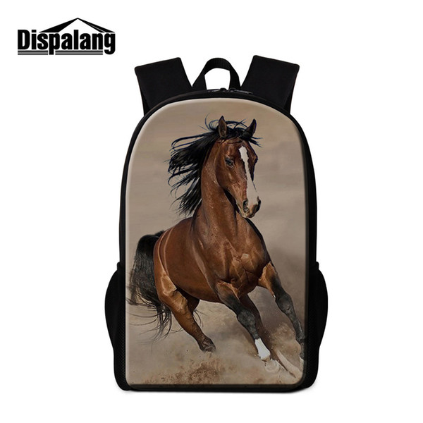 Horse Backpacks For Teen Boys Junior High School Students Back Pack Fashion Bookbag For College Women Stylish Shoulder Book Bags Men Daypack