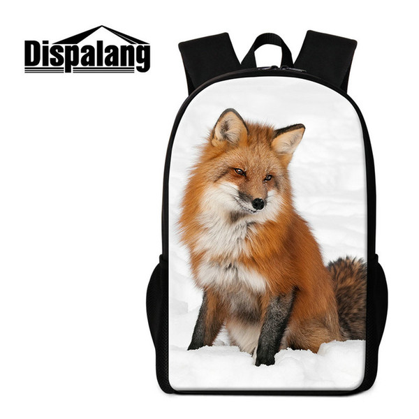 Cool Fox Print Boys Backpack Girls Large School Back pack Cute Animal Bookbags for Teenagers College Students Rucksack Shoulder Mochilas