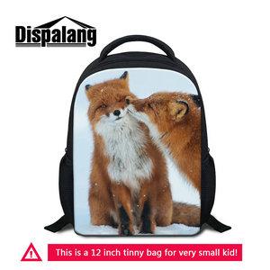 Small Cute Over The Shoulder Fox Backpacks For Baby Boys Children Schoolbag Preschool Toddlers Casual Bagpack Masculina