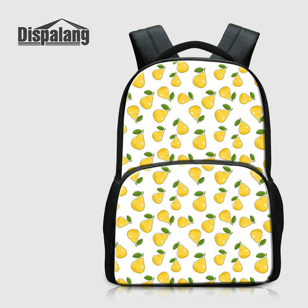 Large Capacity Middle School Students Bookbags Female Travel Backpack For Laptop Girls Casual Rucksack 3D Fruit Pattern Rugtas Women Bagpack