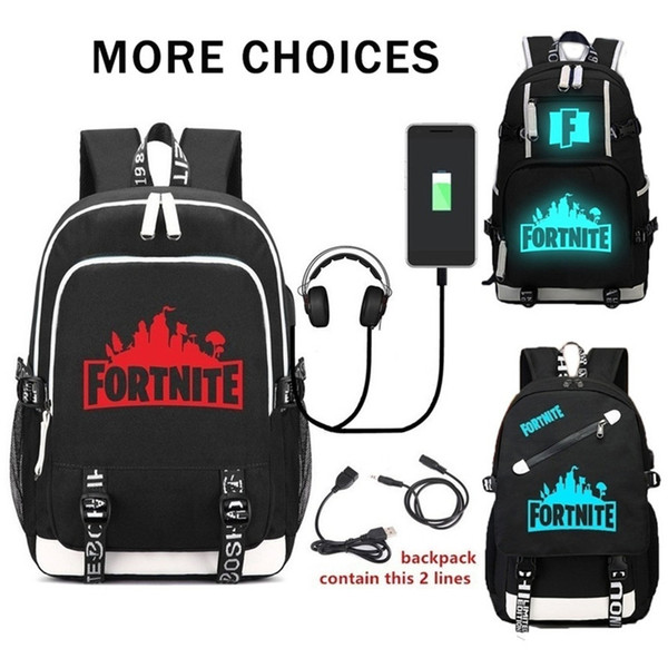 Fortnite Noctilucent Luminous Backpacks Children Drawstring Bag Cartoon Fortnite Print Bags Drawstring Pocket Backpack 0f03