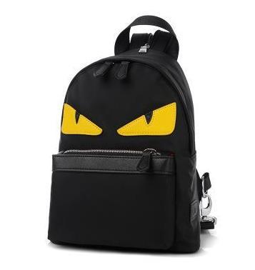 Famous Brand Demon Canvas Character Backpack New Korean Fashion Nylon Nylon Little Monster Schoolbag Teenager Istitute Wind Backpack