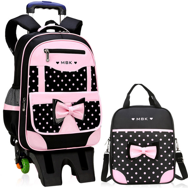 Children School Bags Kids Travel Rolling Luggage Bag Trolley School Backpack Girls Backpack Child Book Bag 3 Wheels Schoolbag