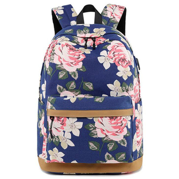 New canvas shoulder bag girls fashion student bag casual outdoor backpack female cross-border leisure computer bag