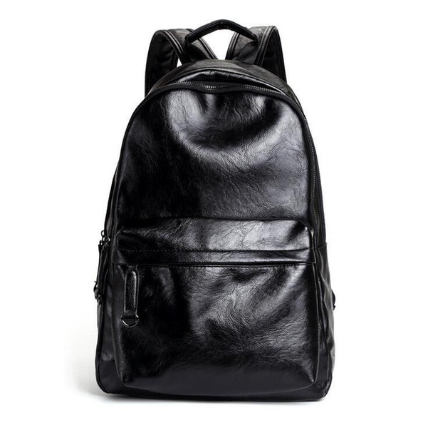 Factory wholesale brand package, fashion upgrade, PU leather leisure backpack, simple, multi-functional leather bags for students